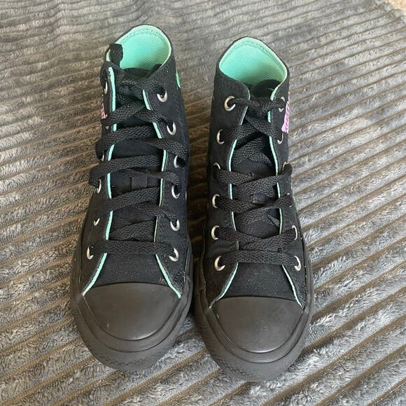 Converse CTAS High Top Psychedelic Black Shoes Youth 13 Style 371272F - Picture 4 of 9